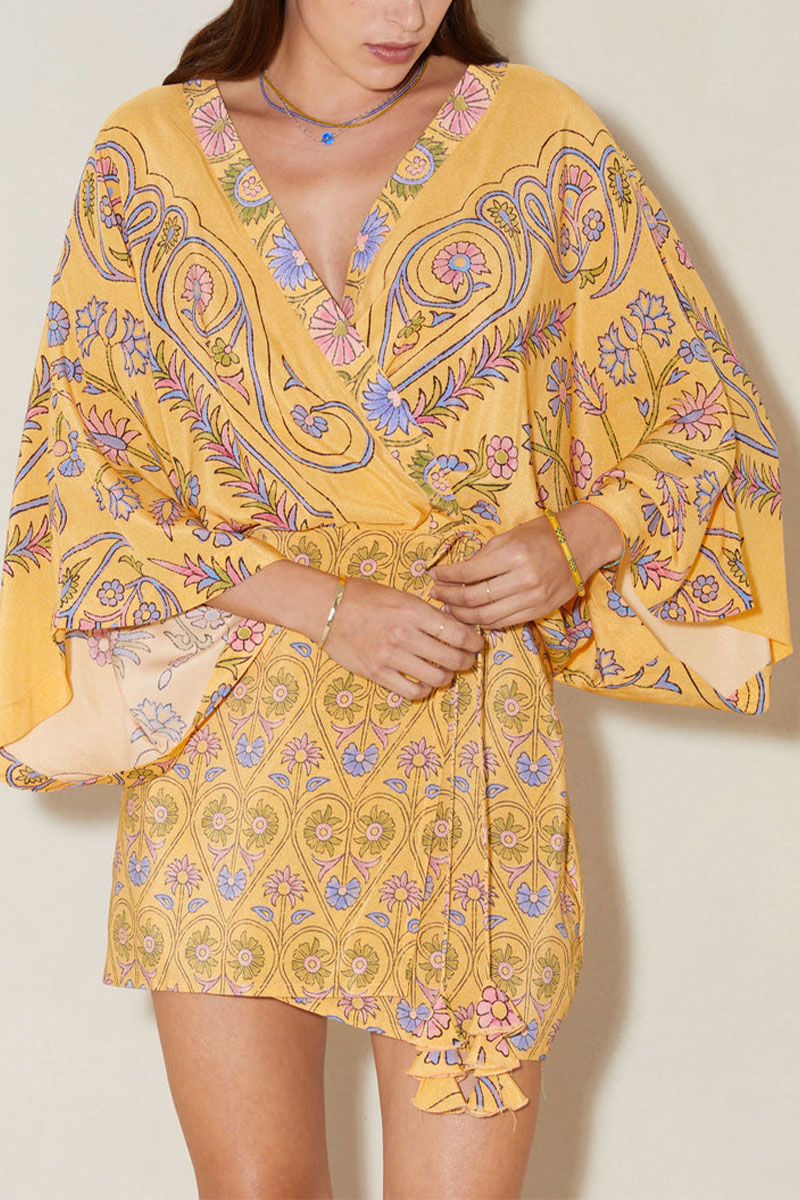 Vacation Printed Mini Dress