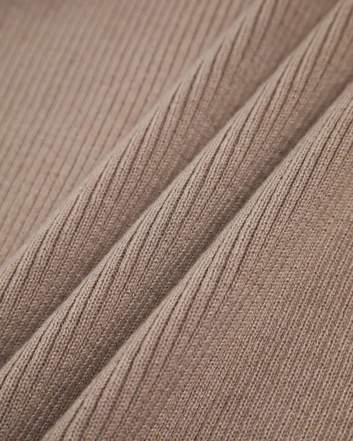 Chestnut Halter Rib Knit Top