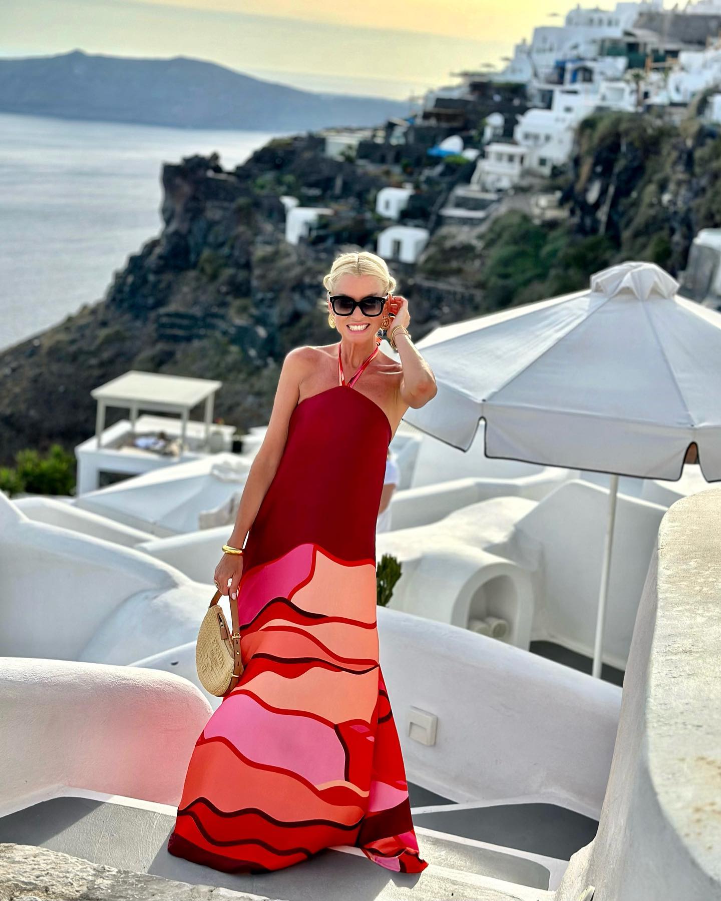 Halter Backless Printed Dress