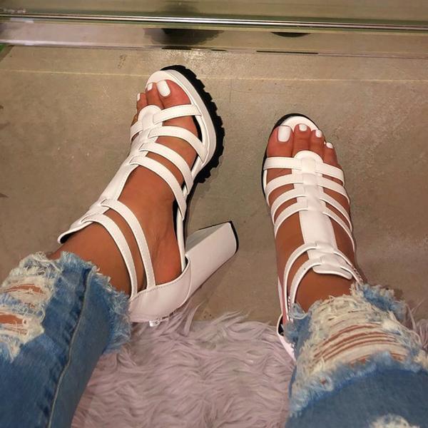 Platform Open Toe Heels