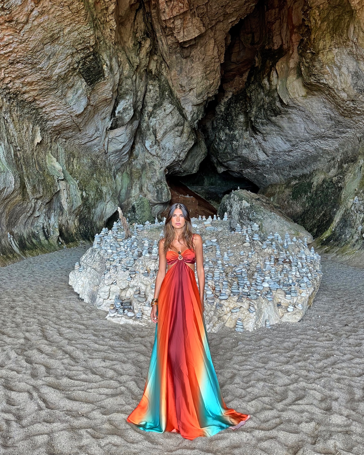 Sling Ombre Print Dress