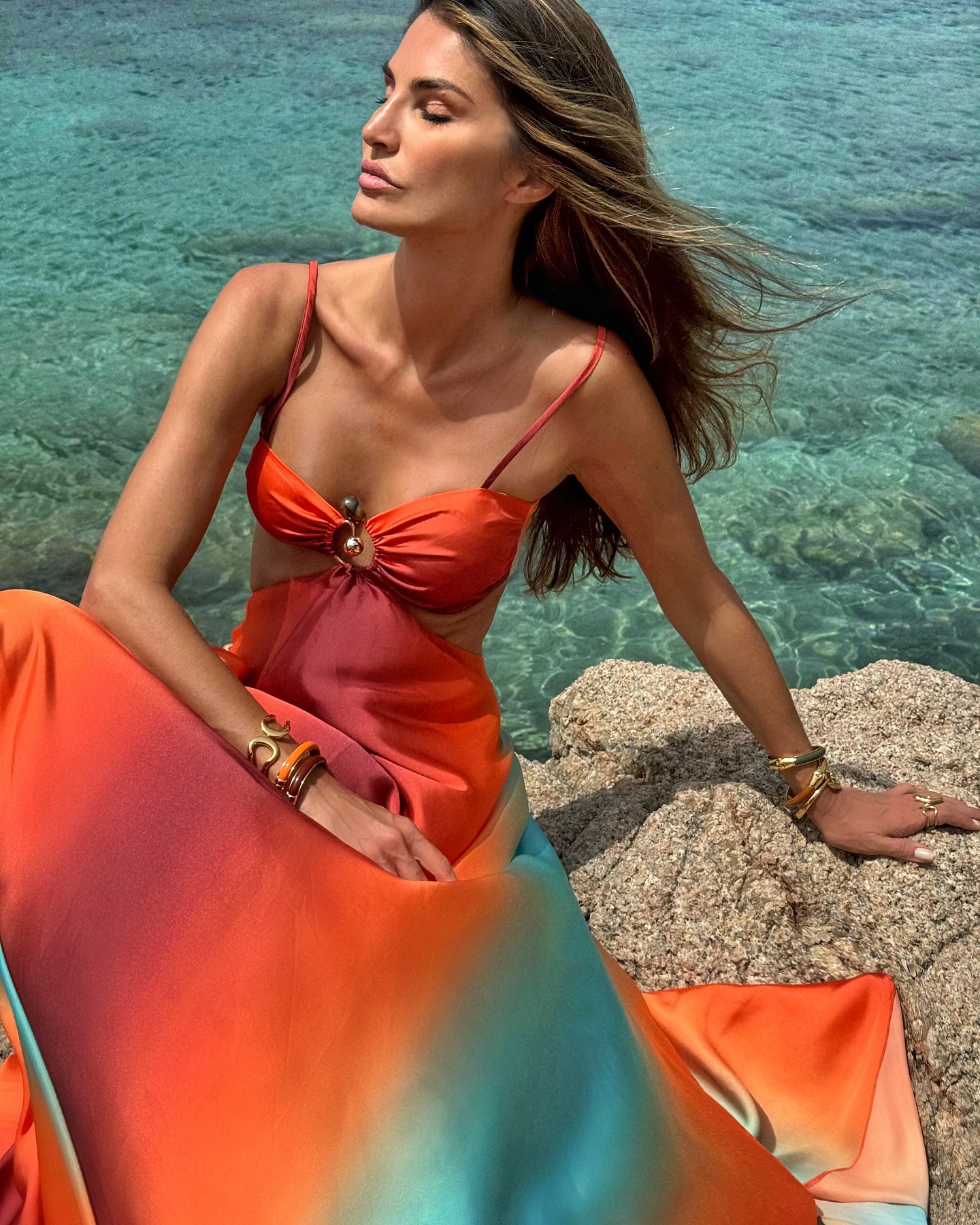 Sling Ombre Print Dress