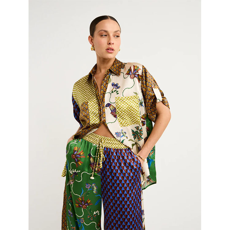 Printed Shirt and Pants Set
