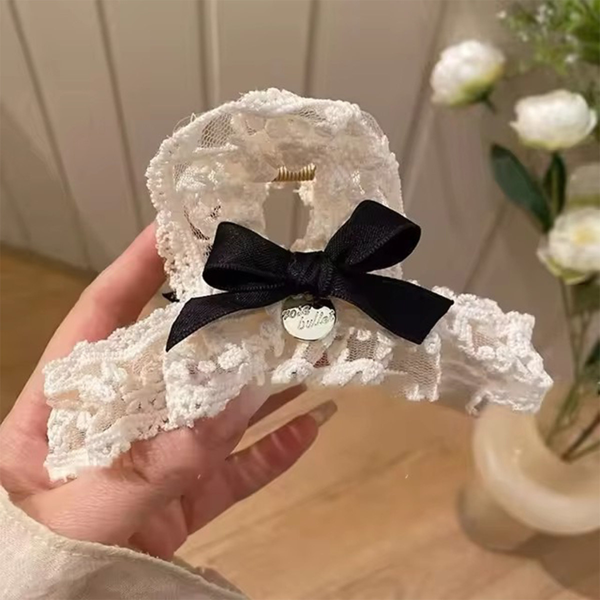 1pc Lovely Hair Claw French Bowknot\u002F Flower Hair Clip for Woman Makeup Ponytail Hair Delicate Jaw Clip for